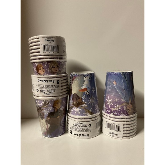 Frozen 2 Party Supplies Happy Birthday Bundle Decor Cups Tablecover Napkins Bags - Picture 12 of 12